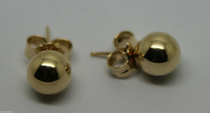 New Kaedesigns Genuine 14ct Solid Yellow Gold 5mm Stud Ball Earrings