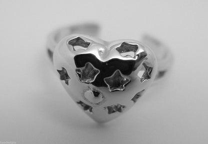 Kaedesigns Genuine New Solid 925 Sterling Silver Heart Star Toe Ring 232