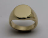 Kaedesigns Full Solid Heavy New 9ct Yellow, Rose or White Gold Oval Signet Ring Choose your ring size - Ring sizes  Sizes I to L