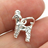 Sterling Silver Small Poodle Dog Charm or Pendant + jump ring *Free post
