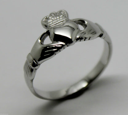 Size M Genuine Sterling Silver Irish Claddagh Ring