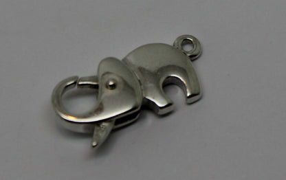 Genuine Sterling Silver Elephant Parrot / lobster clasp Clasp