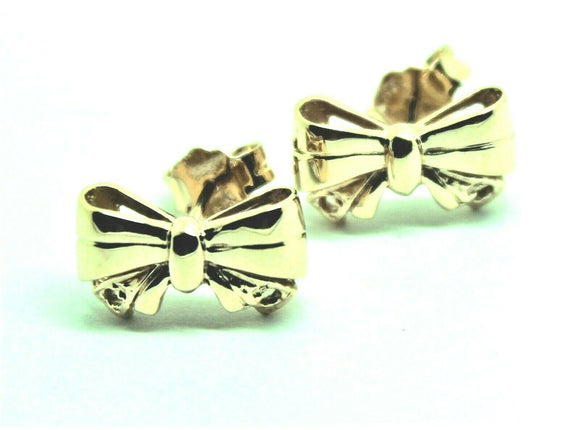 Genuine 9ct Yellow Gold Butterfly Stud Earrings Set With Gemstone Of Your Choice