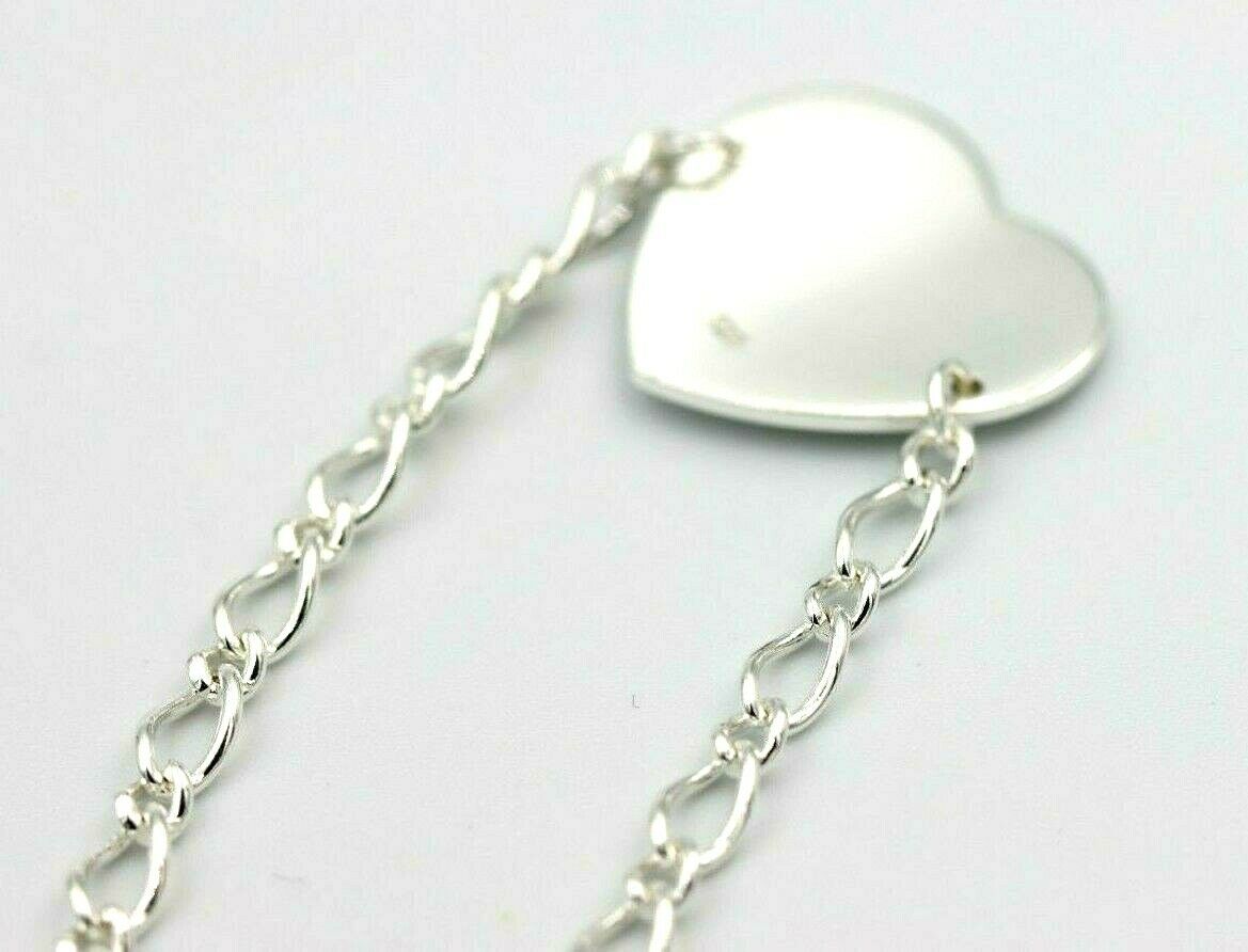 Kaedesigns Genuine 925 Sterling Silver Heart ID bracelet -Free engraving