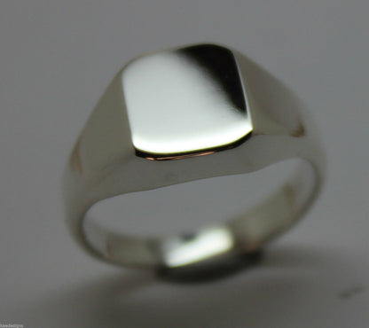 Kaedesigns, Full Genuine Solid 925 Sterling Silver Square Signet Ring 346