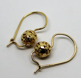 Kaedesigns 9ct Yellow, Rose or White  Gold 8mm Euro Ball Drop Filigree Earrings
