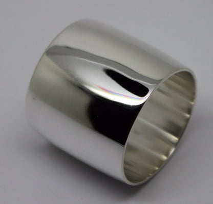 Genuine New Solid Sterling Silver Full Solid 20mm Extra Wide Band Ring