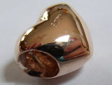 Kaedesigns, Genuine 9ct Yellow Or Rose Or White Gold Or Silver Heart Bead Charm