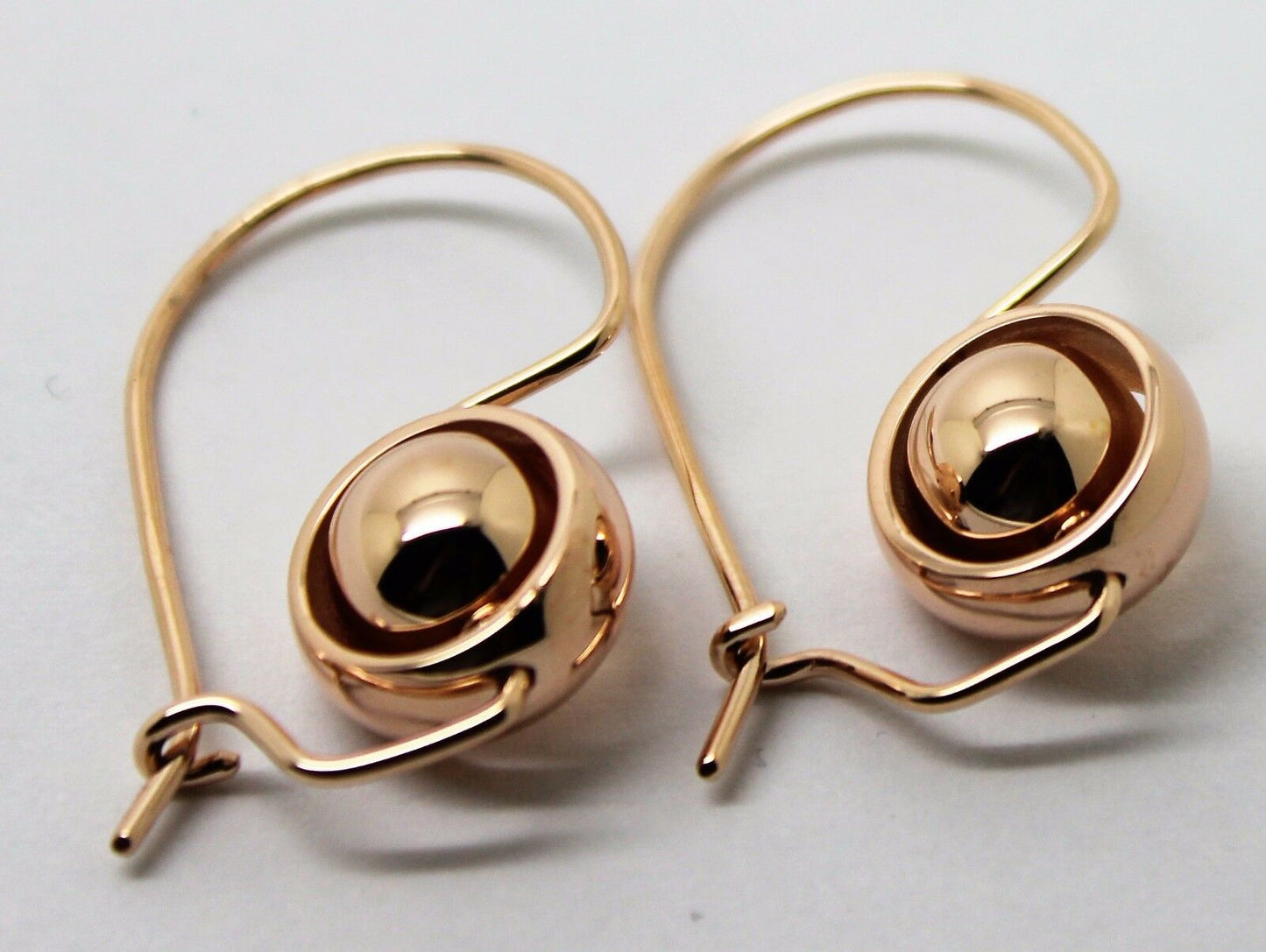 Kaedesigns New Genuine 9ct 9Kt Yellow, Rose or White Gold Spinning Belcher Ball Earrings