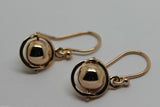 Kaedesigns New Genuine 9ct 9kt Yellow, Rose or White Gold Spinning Ball Drop Earrings