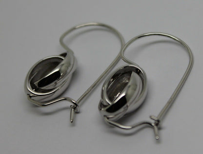 Kaedesigns New Genuine New 9ct 9K Yellow, Rose or White  Gold Spinning Oval Belcher Ball Earrings