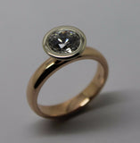 Kaedesigns, New Genuine 9ct 375 Solid White & Rose Gold CZ Engagement Ring 373