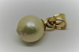 Genuine New 9ct Solid Yellow, Rose or Gold 12mm White Pearl Ball Pendant
