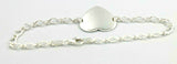 Kaedesigns Genuine 925 Sterling Silver Heart ID bracelet -Free engraving + post