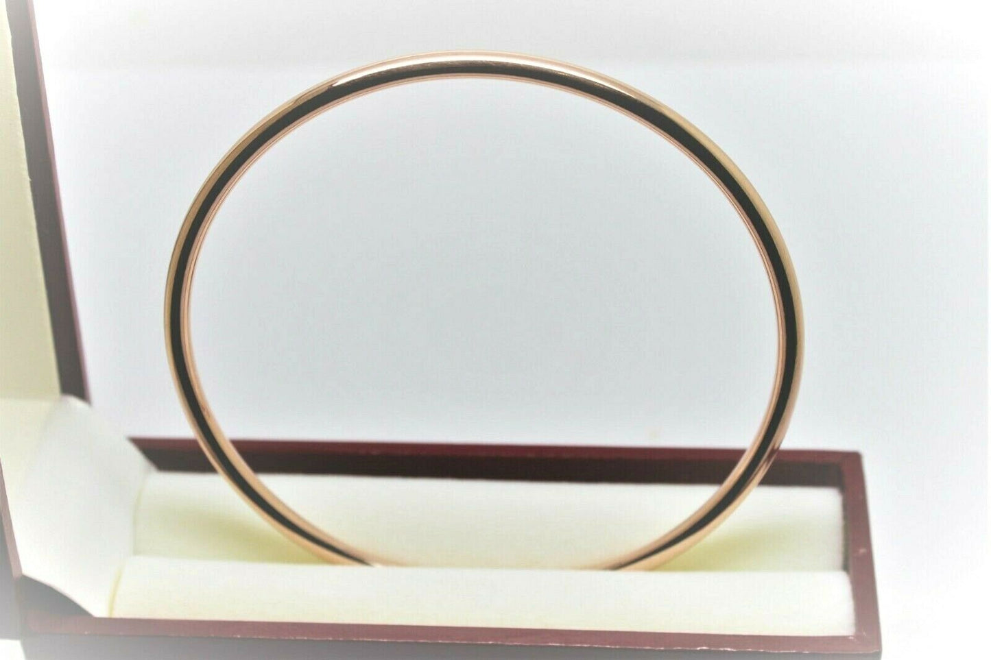 Genuine 9ct Rose Gold 3mm Wide Golf Bangle Many sizes available