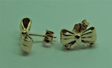 Genuine 9ct Yellow Gold Butterfly Stud Earrings Set With Gemstone Of Your Choice