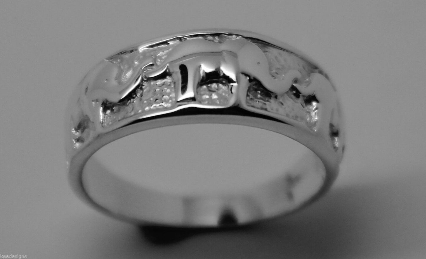 Kaedesigns, New Solid Sterling Silver 925 Elephant Ring Sizes To Choose