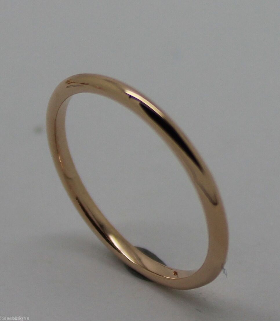 New Genuine Solid 9ct 9k White Or Rose Or Yellow Gold 1.5mm Wedding Band Ring