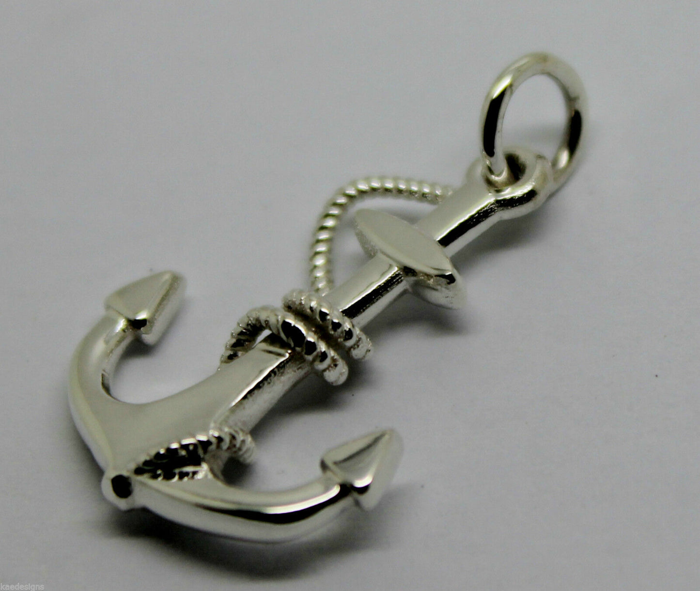 Kaedesigns New Large Sterling Silver Solid Anchor Boat Pendant / Charm