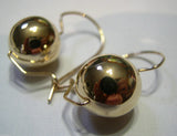 Kaedesigns, 9ct Yellow Or White Or Rose Gold 375 16mm Full Ball Hook Earrings