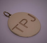 Solid Genuine 9ct 9k Yellow, Rose or White Gold Oval Shield Pendant Engraved With Your Initials