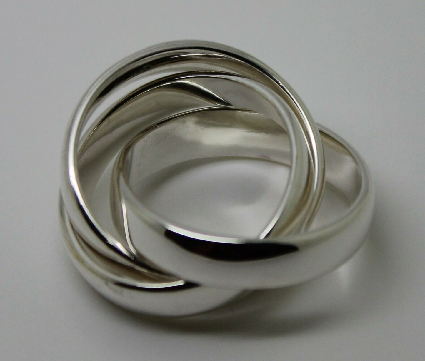 Sterling Silver Size O 1/2 Russian Wedding Band Ring, 5mm wide x 3 bands