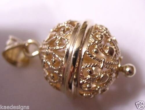 Kaedesigns New 9ct Yellow Or Rose Or White Gold 16mm Filigree Ball Pendant