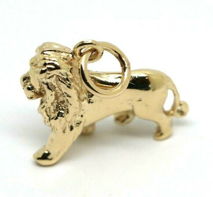 Kaedesigns, Heavy 3D 9ct Yellow Or Rose Or White Gold Lion Charm Or Pendant