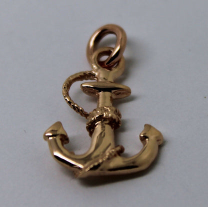 Kaedesigns, Genuine New 9ct 9kt Yellow, Rose or White Gold Solid Anchor Boat Pendant / Charm