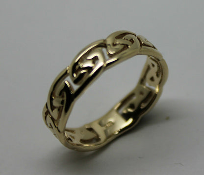 Kaedesigns, New Genuine Size N 9ct 9kt Full Solid Yellow, Rose or White Gold Celtic Weave Ring 274