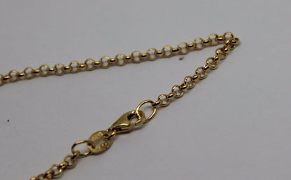 Genuine 9ct 9k Solid Yellow or Rose Gold 25cm Round Belcher Anklet