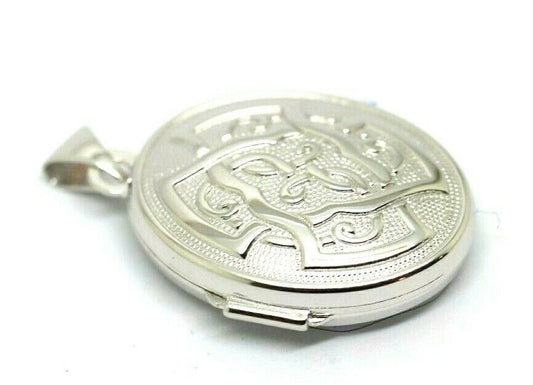 Genuine Sterling Silver Oval Celtic Locket Pendant With 2 Photos 21mm x 15mm