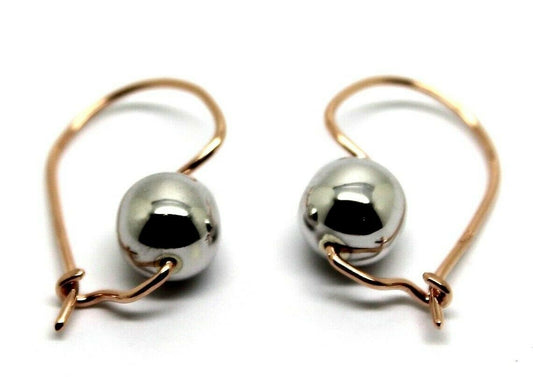 Kaedesigns New Genuine 9ct 8mm Rose & White Gold Ball Earrings