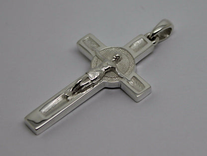 Solid New Genuine Sterling Silver 925 Crucifix Cross Pendant