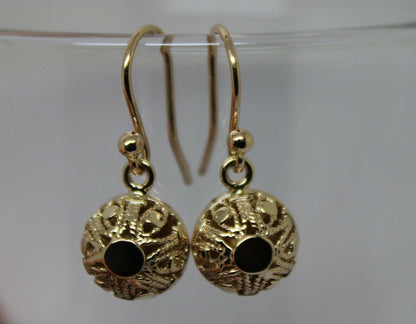 Kaedesigns New 9ct Yellow, Rose or White Gold 10mm Half Ball Hook Filigree Earrings