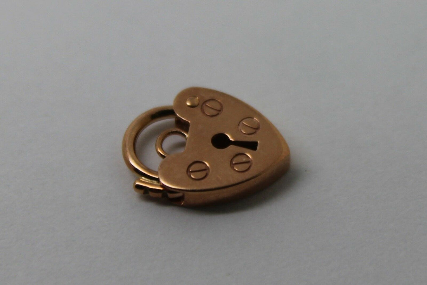 Kaedesigns New Small 12mm 9ct 9k Rose Gold Screw Heart Pendant Padlock