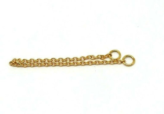 Genuine 9ct Yellow, Rose or White Gold or Sterling Silver or GP Belcher Safety Chain Polished for bracelet