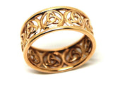 Kaedesigns Full Solid 9ct 9kt Yellow, Rose or White Gold Wide Celtic Weave Ring 514