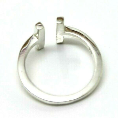 Genuine Size M Sterling Silver 925 Solid Bar Ring