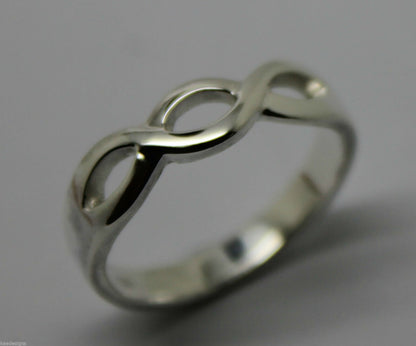 Genuine 9ct Yellow or Rose or White Gold or Sterling Silver Infinity Love Ring