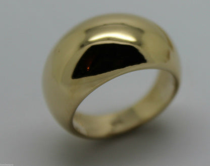 Size R 1/2 - 9 Genuine 9kt 9ct Heavy Yellow, Rose or White Gold Full Solid 10mm Extra Large Dome Ring