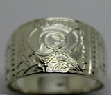 Kaedesigns, Genuine Heavy Solid Sterling Silver 925 St Saint Catherine Ring - Choose your size