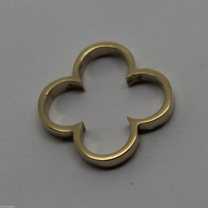 Genuine Solid 9ct Yellow, Rose Or White Gold Small Four Leaf Clover Pendant 427