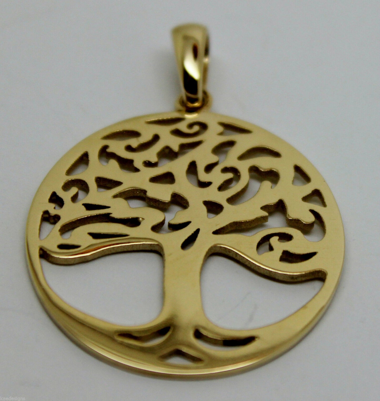 Genuine Heavy Solid 9ct Yellow Or Rose Or White Gold Tree Of Life Large Pendant