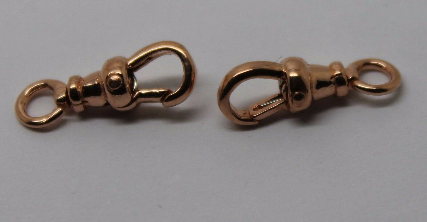 Genuine 9ct 9k Solid 2 X  Rose Gold Albert Swivel Clasp 15mm Size