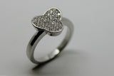 925 Sterling Silver Cubic Zirconia Dress Ring Band *Free Express Post In Oz*
