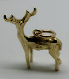 Kaedesigns, 3D 9ct Yellow Or Rose Or White Gold Deer Or Moose Charm Or Pendant