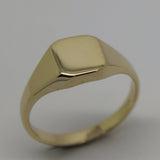 Kaedesigns, Full Genuine Solid 9ct 9k Yellow, Rose or White Gold Square Signet Ring 346