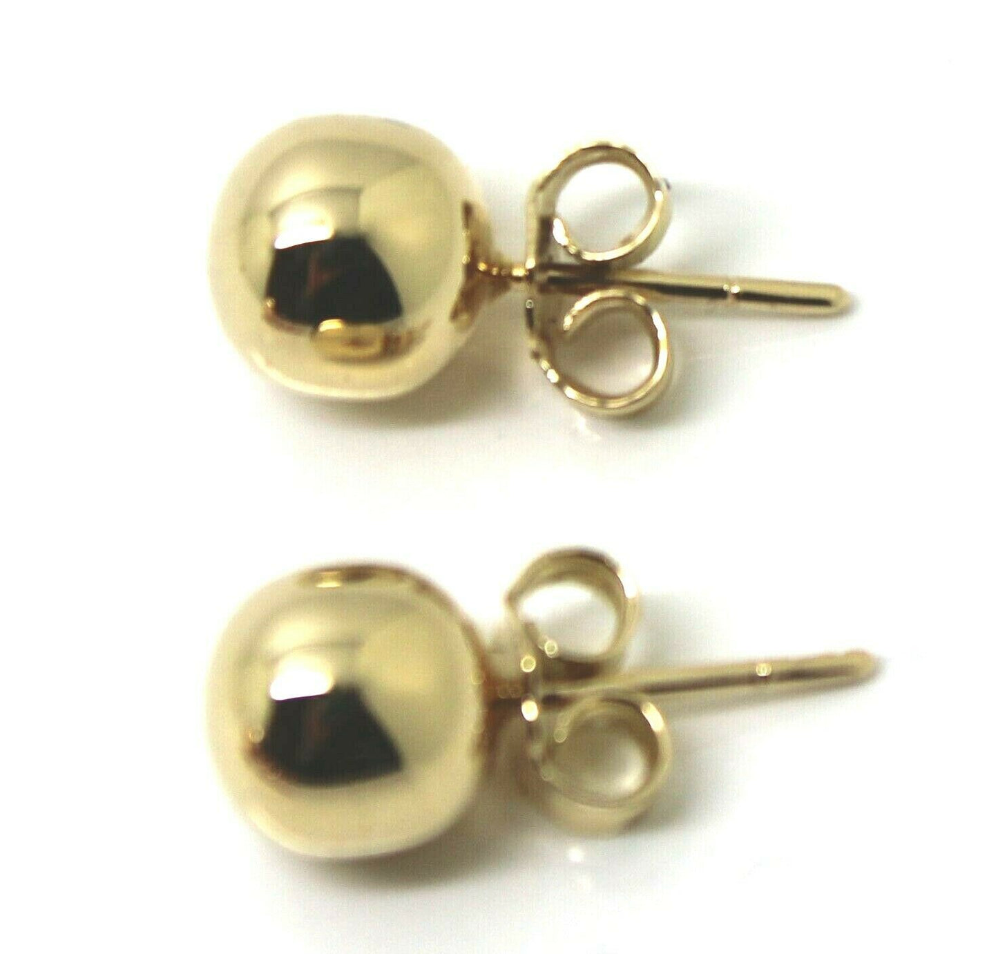 Genuine 18ct 750 Yellow, Rose or White Gold 8mm Stud Ball Earring