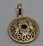 Kaedesigns, 9ct Yellow Gold or White Gold or Rose Gold filigree Amethyst Pendant